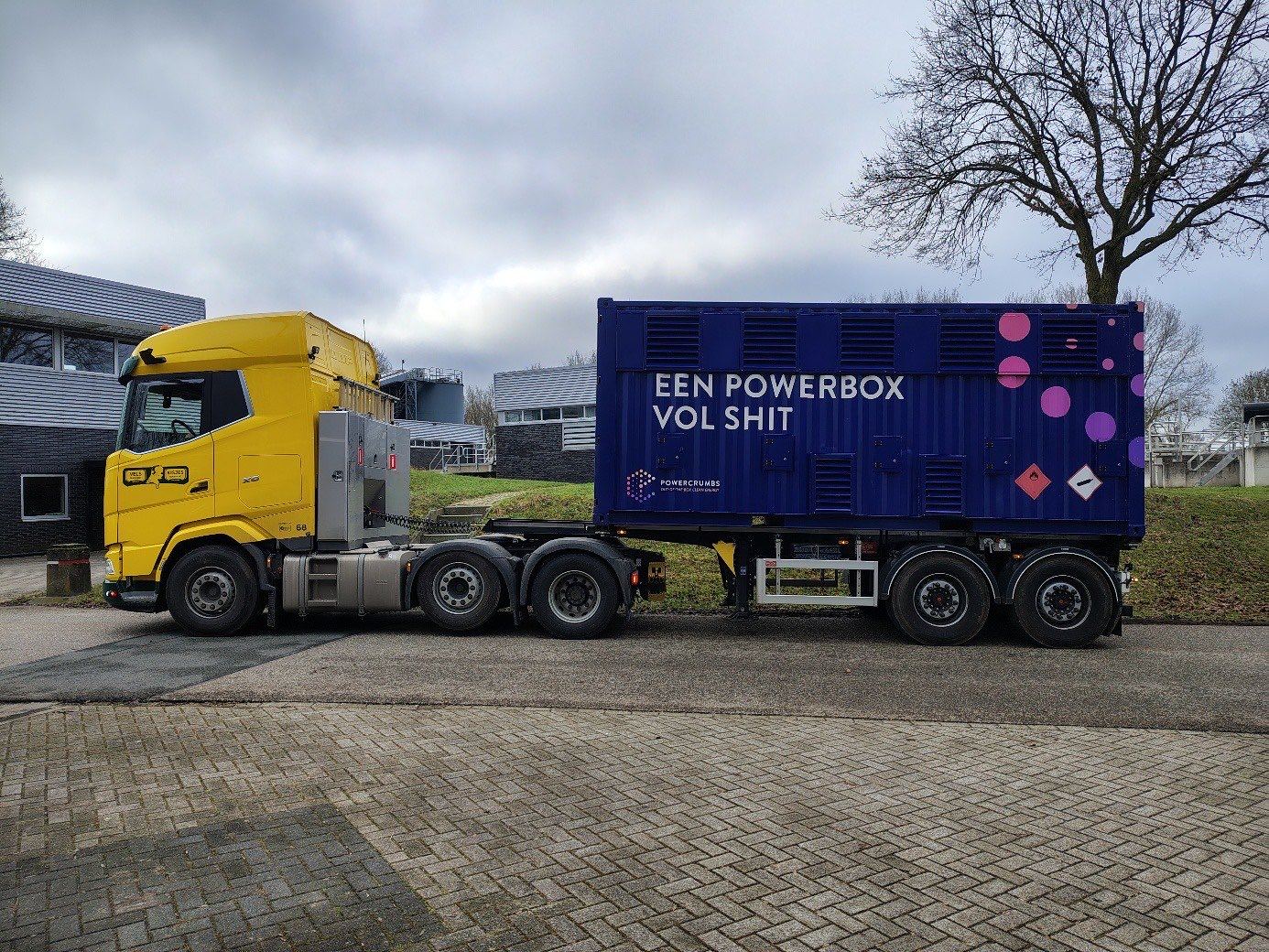Powerbox van Powercrumbs, mobiele eenheid op locatie