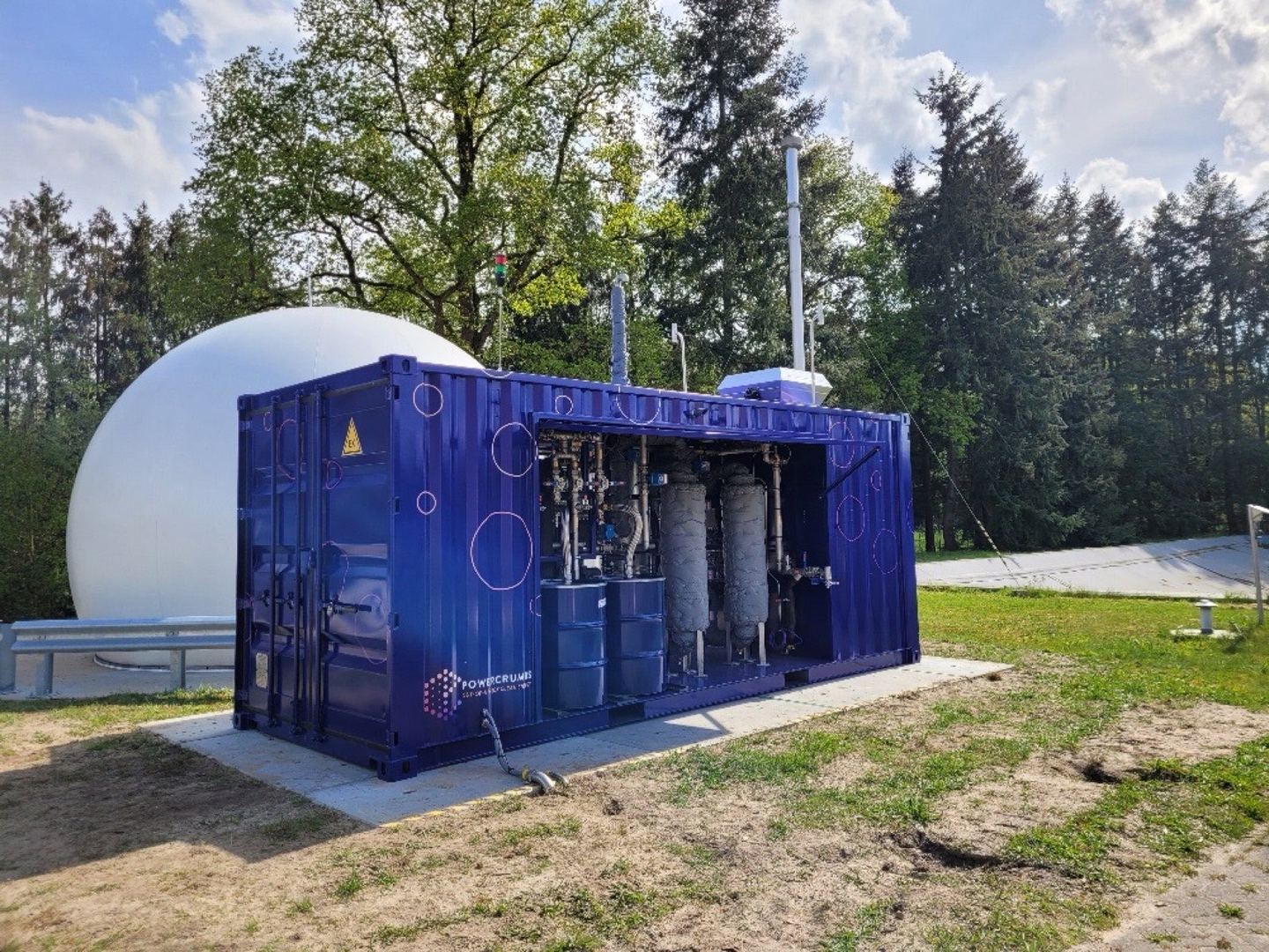Powerhub van Powercrumbs bij een gasopslag
